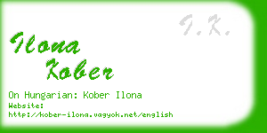 ilona kober business card